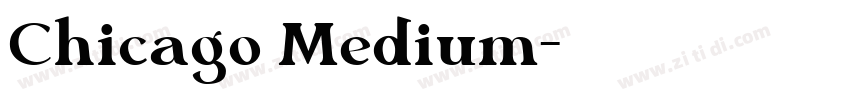 Chicago Medium字体转换